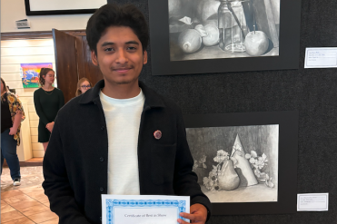 david perez with best in show drawing