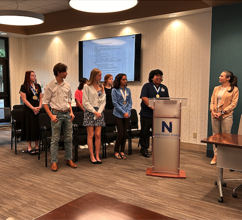 PTK students at board meeting