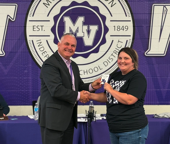 trantham receiving award