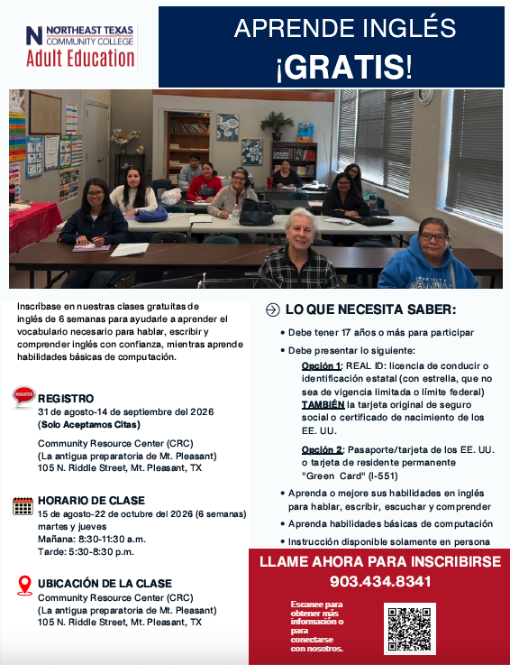 ESL spanish flyer