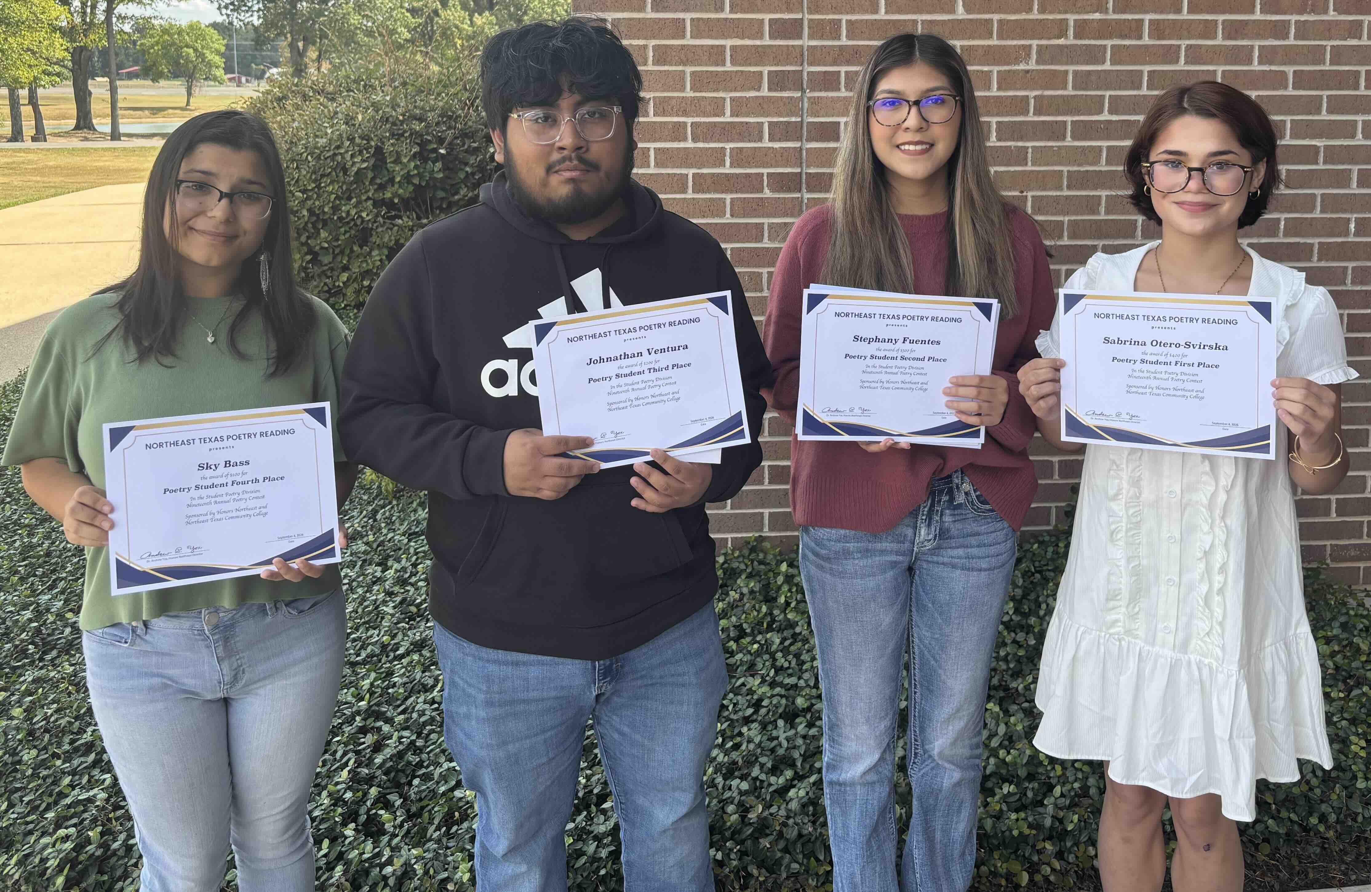 Winners of Annual Northeast Texas Poetry Reading announced