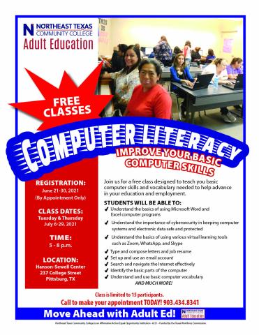 computer literacy flyer