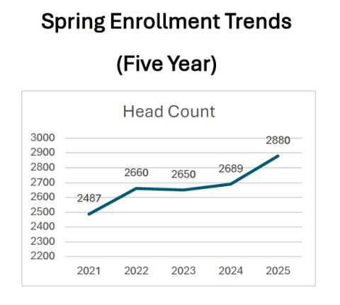 5-year enrollment trend