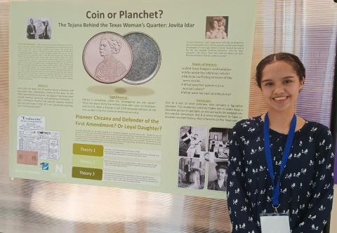 emma with her research poster