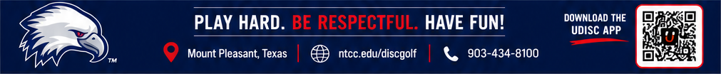 NTCC Disc Golf Short Red Tees