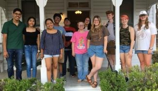 The group in Fredericksburg at the “Little Acorn” Sunday House.