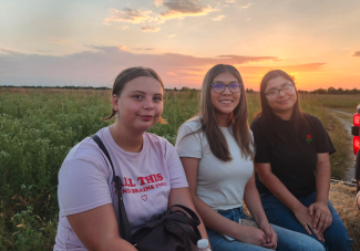 girls in field