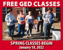 FREE GED classes graphic