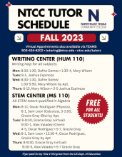 tutoring schedule flyer