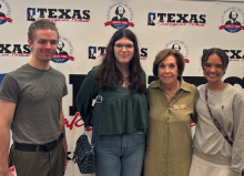 honors students with donor at festival