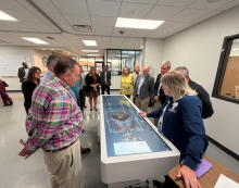 board looking at simulation table