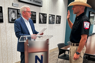 radke being sworn in