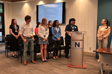 PTK students at board meeting