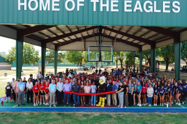 ribbon cutting group