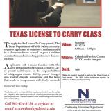 License To Carry Class planned for Nov. 17