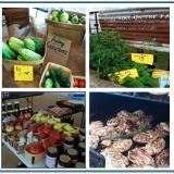 farmers market picture collage
