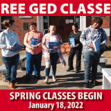 FREE GED classes graphic