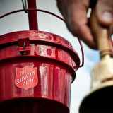 Salvation Army bell and kettle