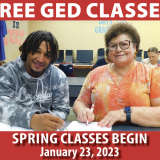 ged header with photo of students