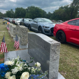 cars at shelby gravesite