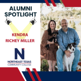 alumni spotlight graphic featuring kendra