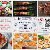 elevate the holidays class flyer