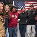 students at radio station