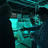 NTCC alumnus, Ricky Huitema, Dr. Andrew Yox, and NTCC alumnus, Matthew Jordan at the new lithium factory outside Texarkana, created by EnergyX out of Austin